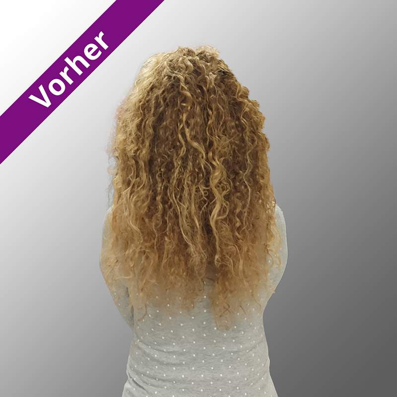 Beispielfoto Haarglättung VORHER - Friseur Luisas Hairfashion Wetzlar